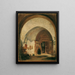 The Abbey Church Gate at Nonnberg in Salzburg - Rudolf von Alt — framed artwork on a wall