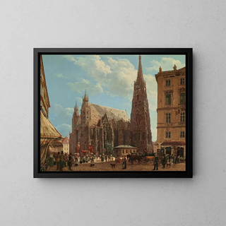 La cathédrale Saint-Étienne de Vienne - Rudolf von Alt — framed artwork on a wall