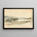 Houses near Lake Attersee Study - Rudolf von Alt — framed artwork on a wall