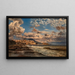 Naples View from the Northwest on the Bay of Naples with Vesuvius in the Background - Rudolf von Alt — framed artwork on a wall