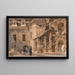 La cour à arcades du Landhaus à Graz - Rudolf von Alt — framed artwork on a wall