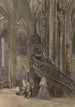 L interior of the Saint-Étienne Cathedral in Vienna - Rudolf von Alt — artwork view