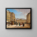 The New Market in Vienna in Winter - Rudolf von Alt — framed artwork on a wall