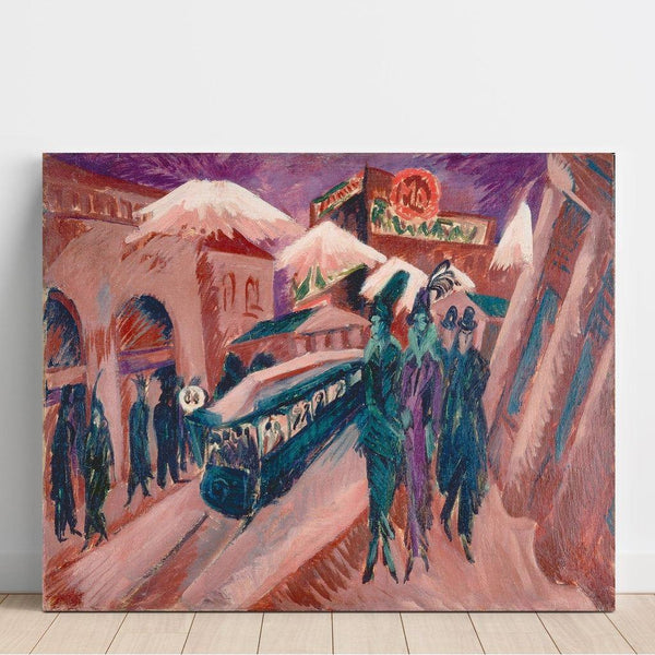 Rue de Leipzig avec tramway électrique - Ernst Ludwig Kirchner — wall display of the artwork
