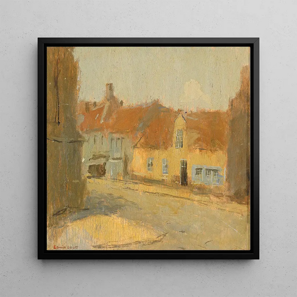Rue de Village - Frank Edwin Scott — framed artwork on a wall
