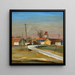 Rue du village avec des poteaux téléphoniques près de Willing à Bad Aibling - Georg Hilz — framed artwork on a wall