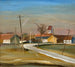 Rue du village avec des poteaux téléphoniques près de Willing à Bad Aibling - Georg Hilz — artwork view