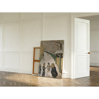 Reproduction Rue enneigée avec des enfants jouant - Pierre Bonnard