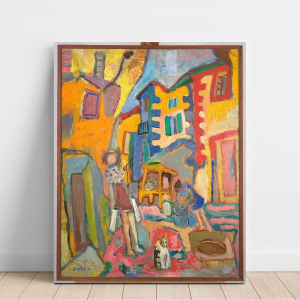 Reproduction of the painting Village alley painting - Sasza Blonder