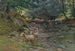Herd of sheep and young shepherds by the stream - Ruggero Panerai — artwork view