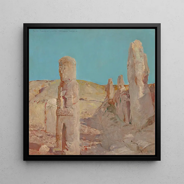Ruins of Tiahuanaco - Giulio Aristide Sartorio — framed artwork on a wall