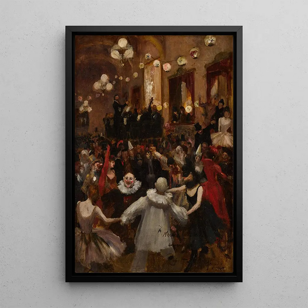 Masked Ball Painting - Rupert Bunny — framed artwork on a wall