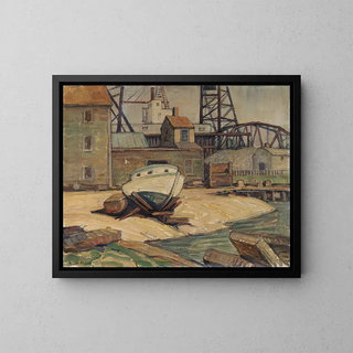 Hissé à bord - Russell Cheney — framed artwork on a wall