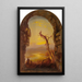 An overview of the Juniata from Sideling Hill - Russell Smith — framed artwork on a wall