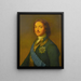 Portrait of Peter the Great - Russian School — framed artwork on a wall