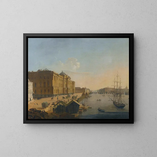 View of the Imperial Academy of Fine Arts of Saint Petersburg - Russian School — framed artwork on a wall