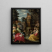 The Preaching of Saint John the Baptist - Rutilio Manetti — framed artwork on a wall