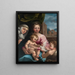 Virgin and Child with the Young Saint John the Baptist and Saint Catherine of Siena - Rutilio Manetti — framed artwork on a wall