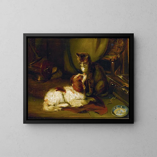 Happy Bonfire Painting - S M Smith — framed artwork on a wall