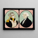 Washington and Lafayette Painting - S Wehry — framed artwork on a wall