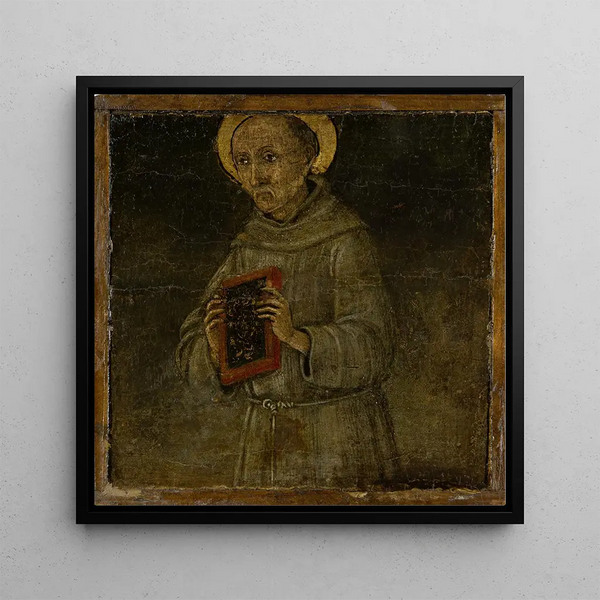 Saint Bernardin de Sienne - Guidoccio Cozzarelli — framed artwork on a wall