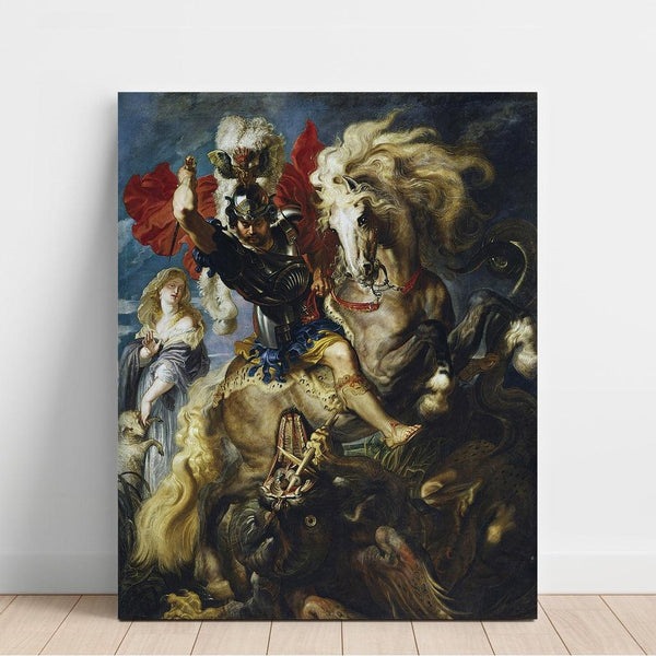 Reproduction of the painting Saint-Georges combat le dragon - Peter Paul Rubens