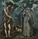 Saint Jean-Baptiste et Saint François d'Assise - Atelier d'El Greco — artwork view