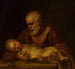 Saint Joseph with the Child Jesus - Giovanni Battista Salvi da Sassoferrato — artwork view