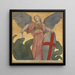 Saint Michael defeating the dragon - Jules Elie Delaunay — framed artwork on a wall