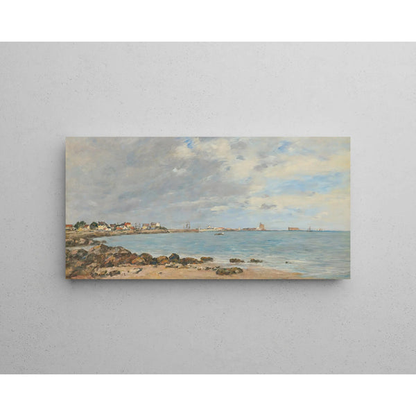 Saint-Vaast-La-Hougue, The Bay (1892) – Eugène Boudin — framed artwork on a wall