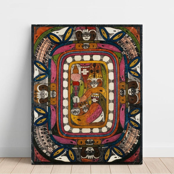 Reproduction of the painting of Sainte Adolfina de la vallée de Chamäleohn in China; Asia - Adolf Wölfli
