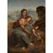 Reproduction of the painting of Saint Anne, the Virgin and the Child Jesus playing with a lamb - Leonardo da Vinci