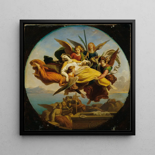 Sainte Catherine - Karl von Blaas — framed artwork on a wall