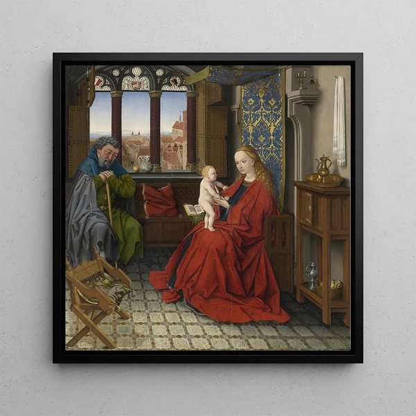 Holy Family - Dutch School — framed artwork on a wall