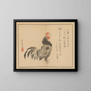 Sakai Hoitsu, flower and bird painting - Sakai Hōitsu — framed artwork on a wall