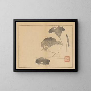 Sakai Hoitsu, flower and bird painting 09 - Sakai Hōitsu — framed artwork on a wall