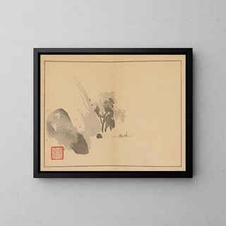 Sakai Hoitsu, flower and bird painting, pl. 11 - Sakai Hōitsu — framed artwork on a wall
