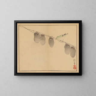 Sakai Hoitsu, flower and bird painting, Pl. 13 - Sakai Hōitsu — framed artwork on a wall
