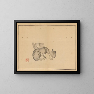 Sakai Hoitsu, flower and bird painting, Pl21 - Sakai Hōitsu — framed artwork on a wall