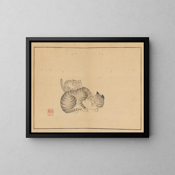 Sakai Hoitsu, flower and bird painting, Pl21 - Sakai Hōitsu — framed artwork on a wall