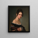 Portrait of a young woman - Salomon-Guillaume Counis — framed artwork on a wall