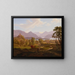 Vue de Meggen avec la ruine de Neu-Habsbourg - Salomon Brunner — framed artwork on a wall