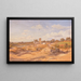 Vicovaro near Rome, view of the Castello Sacco Muro - Salomon Corrodi — framed artwork on a wall