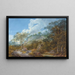 Landscape painting with an obelisk - Salomon Gessner — framed artwork on a wall
