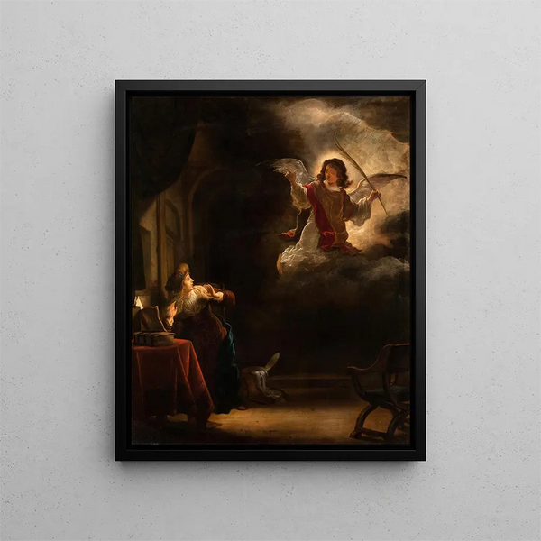 The Annunciation - Salomon Koninck — framed artwork on a wall