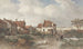 Houses at the edge of a village in the dunes - Salomon Leonardus Verveer — artwork view