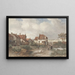 Houses at the edge of a village in the dunes - Salomon Leonardus Verveer — framed artwork on a wall