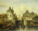 Vue imaginaire basée sur le Kolksluis d'Amsterdam - Salomon Leonardus Verveer — artwork view