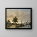 Le bac sur la Meuse près de Dordrecht - Salomon Leonardus Verveer — framed artwork on a wall