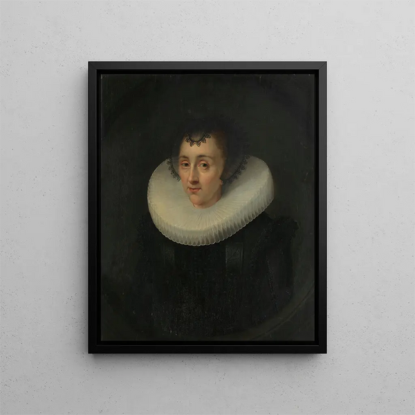 Portrait of Hortensia del Prado - Salomon Mesdach — framed artwork on a wall
